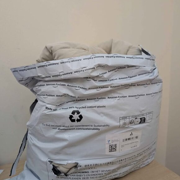 Amazon Aware Men's Puffer Jacket Medium Pale Grey - Picture 3 of 5